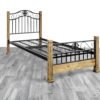 W7- Maple, Metal Bed Frame